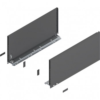 BLUM LEGRABOX pure SET visina F, BLUMOTION S, 40kg, ND 400, orion siva