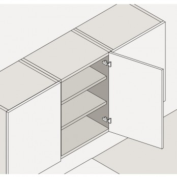 BLUM CLIP top standardna spojnica 110°, 18mm kriva, bez opruge, vijci