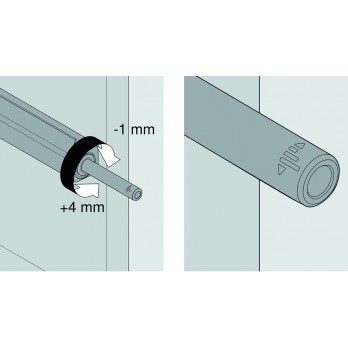 BLUM TIP-ON ravna adapter pločica duga verzija 956A1201, svilenobijela