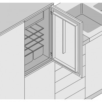 BLUM MODUL spojnica za vrata hladnjaka sa kliznim spojn. 95° s oprugom, za vijke