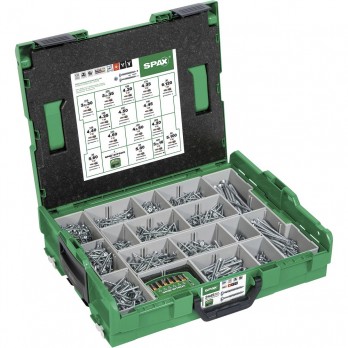 SPAX SNK montažni kofer / L-BOXX, T-STAR plus, Wirox-srebrni, (2.445 kom)