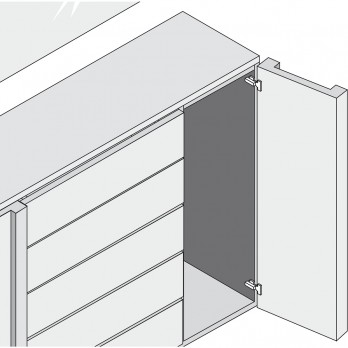 BLUM CLIP top spojnica za profilna vrata 95°, 18mm kriva, s oprugom, vijci