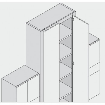 BLUM MODUL BLUMOTION spojnica za bočno pričvr. 95°, 3 mm, kriva s oprugom, vijci
