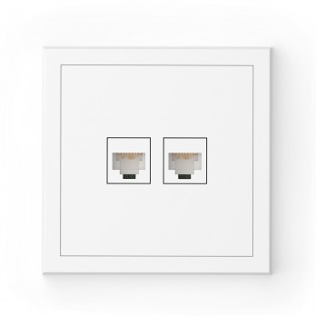 Commel Adria - utičnica RJ45 CAT6 dvostruka bijela 043-521