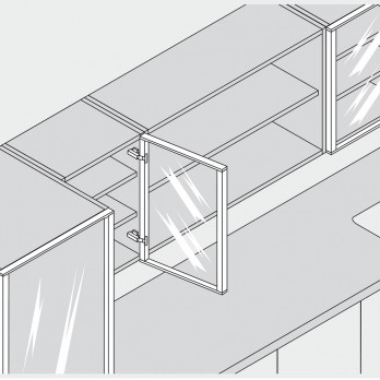 BLUM CLIP top ONYX spojnica za aluminijski okvir 95°, ravna s oprugom, vijci