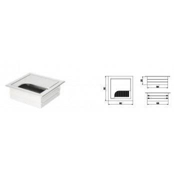 Metalna uvodnica za kablove 80x80 siva