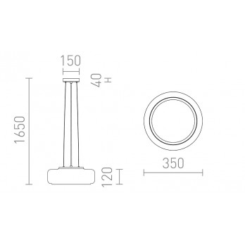 Rendl Light NAOMI 35 viseća svjetiljka 230V LED 18W 3000K