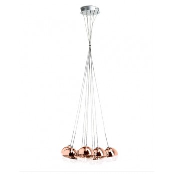 Rendl Light ASTRAL viseća svjetiljka bakar staklo/prozirno staklo 230V/12V G4 10x20W