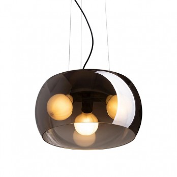 Rendl Light AMANDA viseća svjetiljka mat crna dimljeno staklo 230V LED E27 3x15W