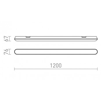 Rendl Light TRIDENT PRO 120 stropna svjetiljka 230V LED 40W IP65 4000K
