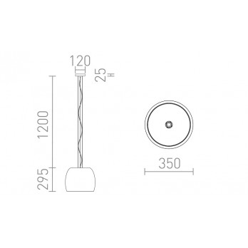 Rendl Light ORLANDO 35 viseća svjetiljka prozirno staklo/crna 230V LED E27 24W