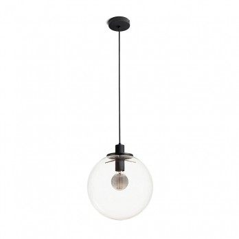 Rendl Light BOULDER 30 viseća svjetiljka prozirno staklo/crna 230V LED E27 15W