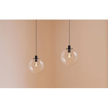 Rendl Light BOULDER 30 viseća svjetiljka prozirno staklo/crna 230V LED E27 15W