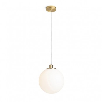 Rendl Light BOULDER 30 viseća svjetiljka opalno staklo/brušeni mesing 230V LED E27 15W