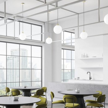 Rendl Light BOULDER 30 viseća svjetiljka opalno staklo/brušeni mesing 230V LED E27 15W