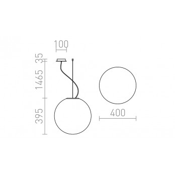 Rendl Light LUNEA 40 viseća svjetiljka triplex opalno staklo 230V LED E27 15W