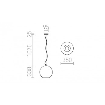 Rendl Light BEAU MONDE 35 viseća svjetiljka kromirano staklo/prozirno staklo 230V LED E27 15W