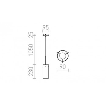 Rendl Light SANSSOUCI I viseća svjetiljka mat crna 230V E27 42W
