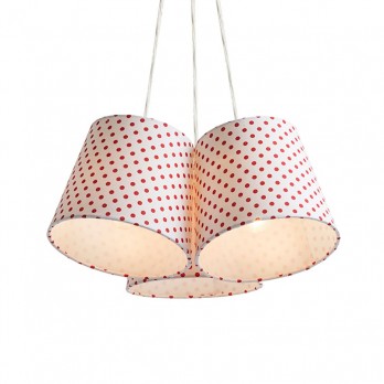 Rendl Light NANCY III viseća svjetiljka bijela/crvena 230V LED E14 3x11W