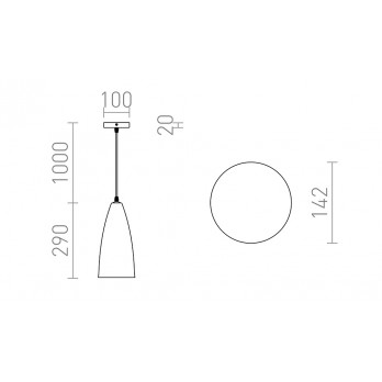 Rendl Light TUTTI viseća svjetiljka narančasta keramika 230V LED E27 15W
