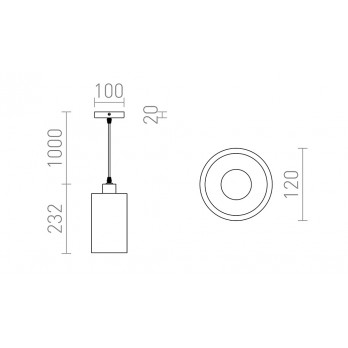 Rendl Light CAMINO viseća svjetiljka terazzo dekor 230V LED E27 15W