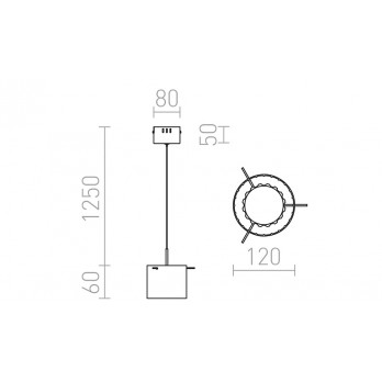 Rendl Light ESTRA I viseća svjetiljka bijela prozirno staklo 230V LED 5W 3000K