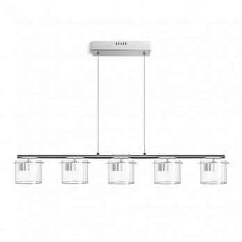 Rendl Light ESTRA V viseća svjetiljka bijela prozirno staklo 230V LED 5x5W 3000K