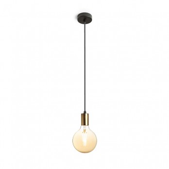 Rendl Light ARAQ viseća svjetiljka brušeni mesing/crna 230V LED E27 15W