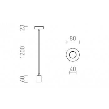 Rendl Light ARAQ viseća svjetiljka brušeni mesing/crna 230V LED E27 15W