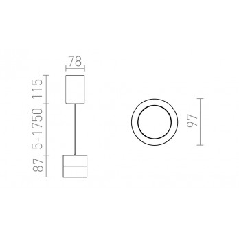 Rendl Light JUNIPER viseća svjetiljka podesiva po visini crna/zlatna 230V LED 15W 30° 3000K
