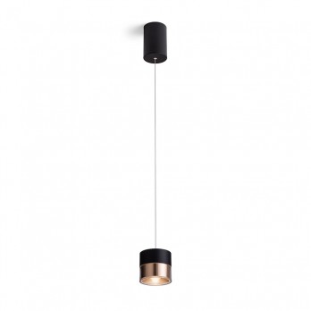 Rendl Light JUNIPER viseća svjetiljka podesiva po visini crna/zlatna 230V LED 15W 30° 3000K