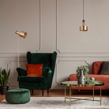 Rendl Light DIVINA viseća svjetiljka mesing/dekor crni mramorni 230V LED E27 5W