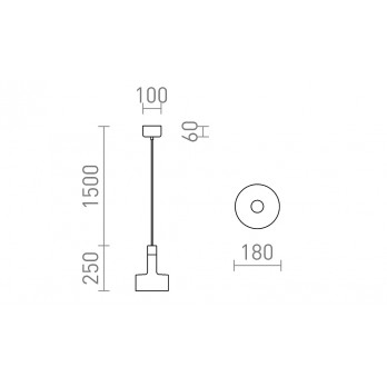 Rendl Light DIVINA viseća svjetiljka mesing/dekor crni mramorni 230V LED E27 5W