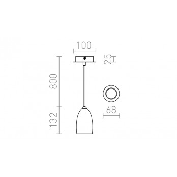 Rendl Light BABADES I viseća svjetiljka mat nikl 230V GU10 35W