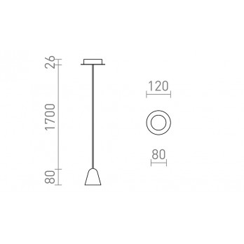 Rendl Light STIG viseća svjetiljka crna 230V LED 6.8W 34° 3000K