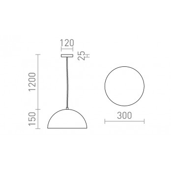 Rendl Light GLADYS 30 viseća svjetiljka crna/bijela 230V LED E27 15W