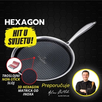 Berlinger Haus Hexagon (3D inox matrica) non-stick tava za palačinke 26cm