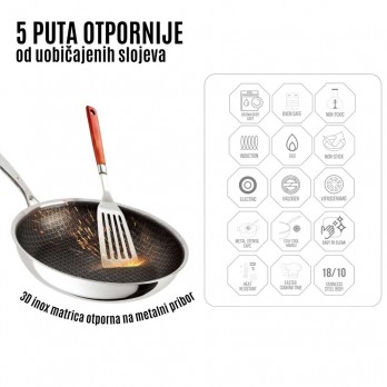 Berlinger Haus Hexagon 28x12 (3D inox matrica) non-stick lonac s poklopcem