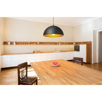 Rendl Light CARISSIMA 40 viseća svjetiljka mat crna/zlatna 230V LED E27 15W