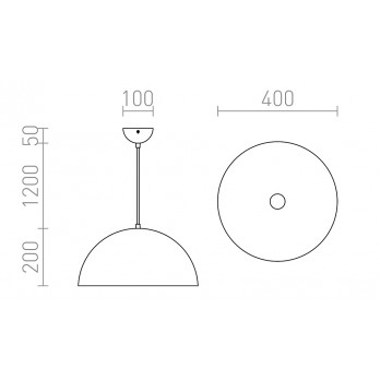 Rendl light MONROE 40 viseća svjetiljka bakar 230V LED E27 30W