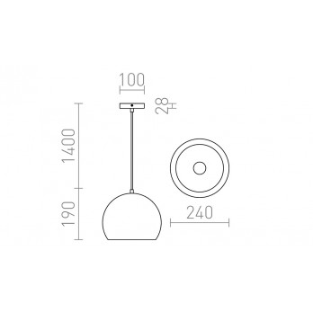 Rendl Light BLONDIE 25 viseća svjetiljka bakar 230V LED E27 15W