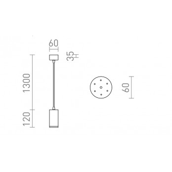 Rendl Light BELENOS viseća svjetiljka bijela 230V LED GU10 9W