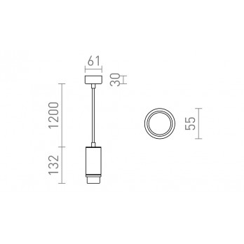 Rendl Light OPTIMUS viseća svjetiljka crna 230V LED GU10 9W 10 50°