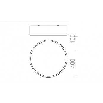 Rendl Light MEZZO 40 DIMM stropna svjetiljka crna 230V LED 30W 3000K