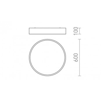 Rendl Light MEZZO 60 DIMM stropna svjetiljka bijela 230V LED 60W 3000K