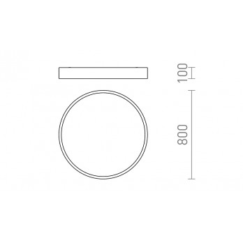 Rendl Light MEZZO 80 DIMM stropna svjetiljka bijela 230V LED 100W 3000K