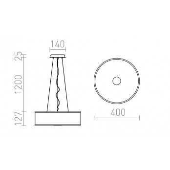 Rendl Light CASSABLANCA LED 40 viseća svjetiljka krom/staklo 230V LED 35W 3000K