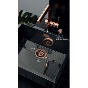 Schock 400062COP metalni dijelovi Cristalite sudopera u bakrenom dizajnu