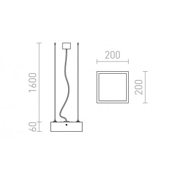 Rendl Light STRUCTURAL LED 20x20 viseća svjetiljka brušeni aluminij 230V LED 12W 3000K