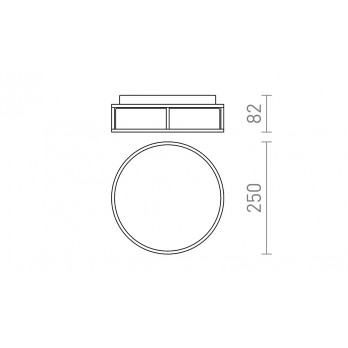 Rendl Light GRANDE LED 25 stropna svjetiljka opal staklo/crna 230V LED 12W IP44 3000K